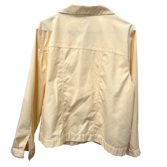 Koret Francisca Womens Yellow Button Up Collared Jacket SZ 16W - Picture 2 of 7
